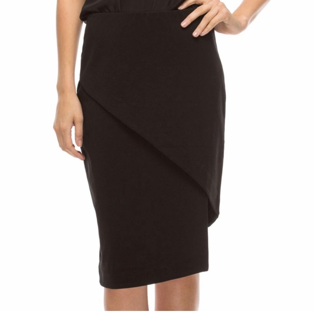 Walter baker black pencil asymmetrical skirt